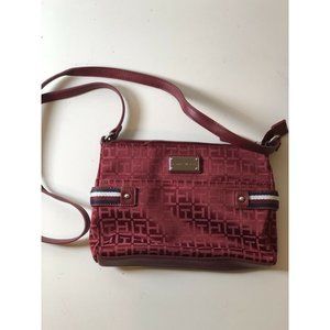 Tommy Hilfiger Dark Red Nylon Double Entry